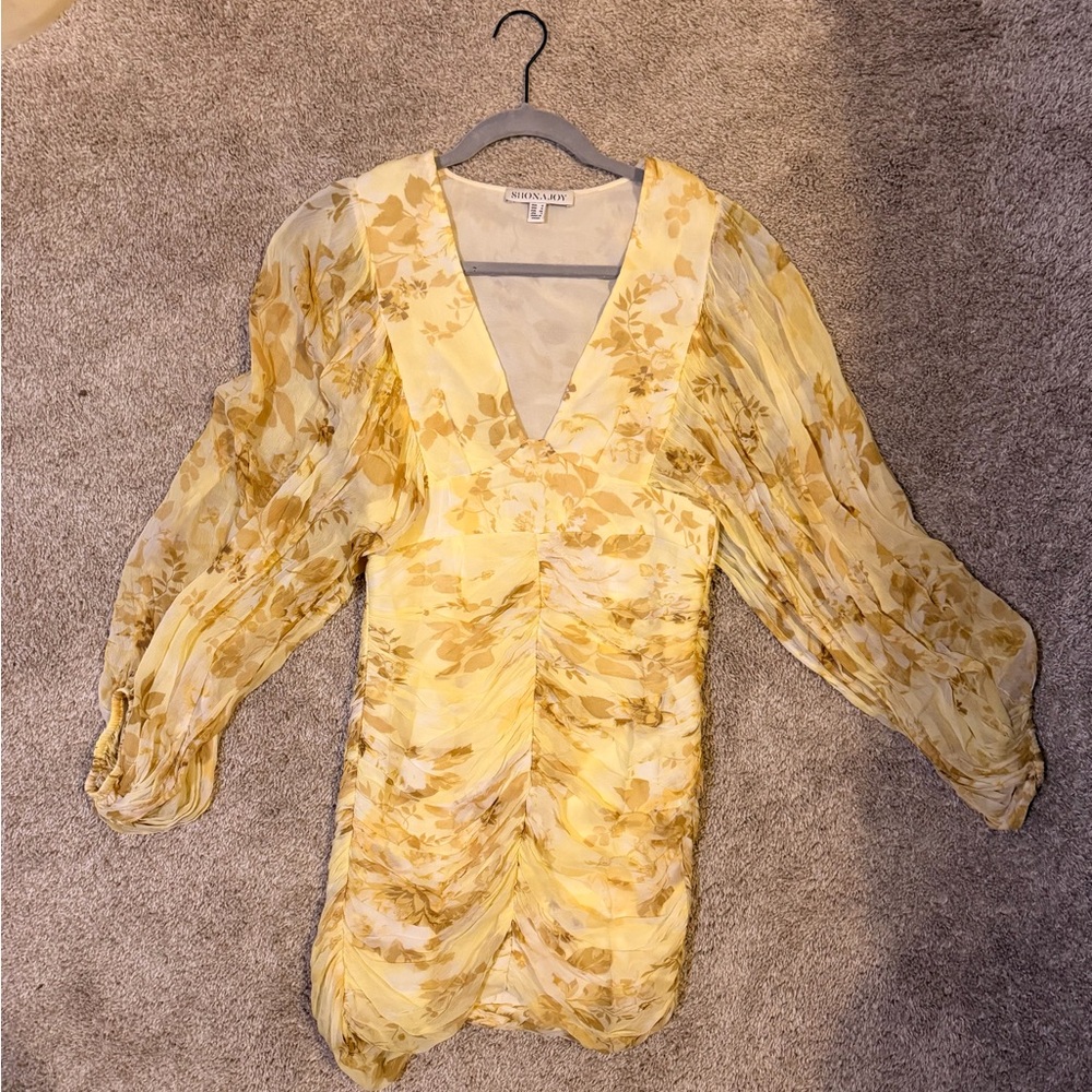Shona Joy yellow cocktail dress